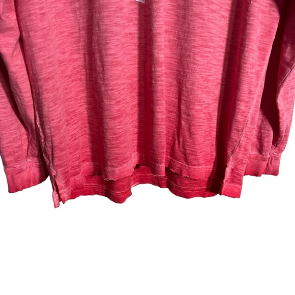 PINK Victoria’s Secret Pink Distressed Long Sleeve Logo T-Shirt Medium - Picture 3 of 7